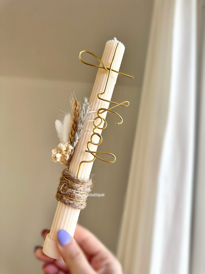 Cross Named Candle
