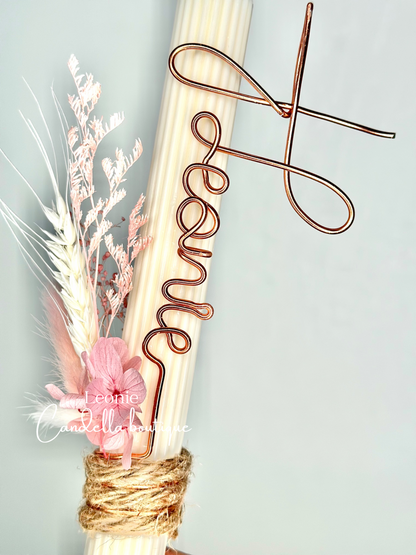 Cross Named Candle